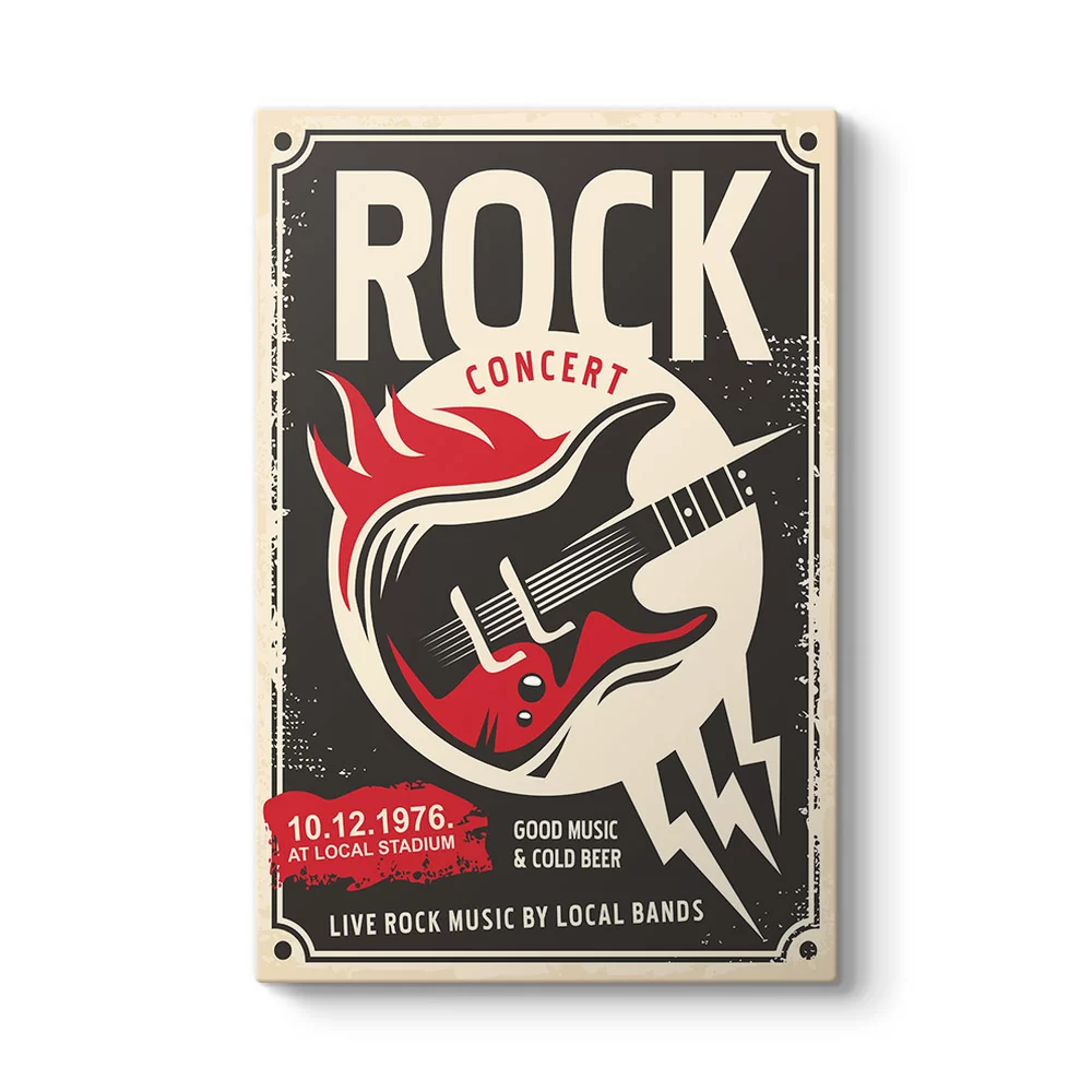 Rock Konseri Afiş Tablosu - Model 2